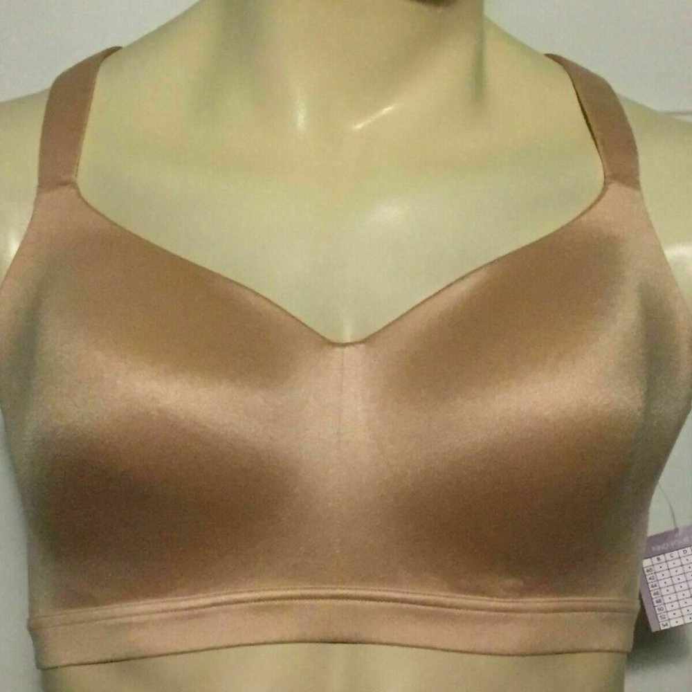 Catherines Full Coverage Smooth Bra No Wire Adjustable Tan Beige Plus Size 54D